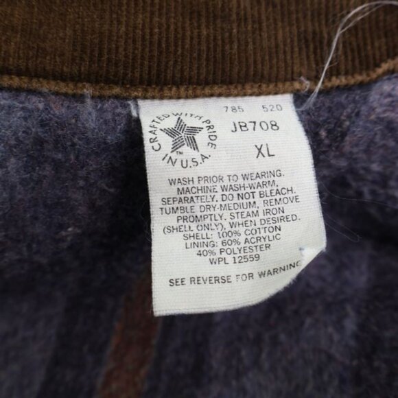 Vintage Denim Jacket Mens XL Blue Chore Barn Blanket Lined Workwear BP Feed - Picture 8 of 13